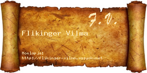 Flikinger Vilma névjegykártya